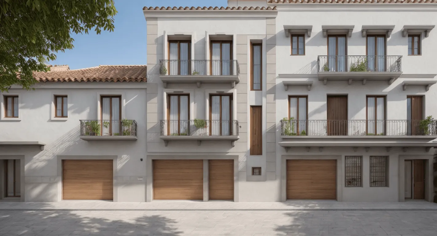 Fachada a calle de la vivienda Murillo en Santa Catalina, Palma